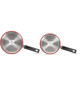 Set de 2 casseroles - LIVOO - MEP154R - Antiadhésif sans PFOA ni PFOS - Manche silicone - Tous feux dont induction
