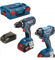 Kit BOSCH Perceuse-visseuse GSR 18V-28 + Visseuse a chocs GDR 18V-160 + 2 batteries 4.0Ah - L 06019G5107