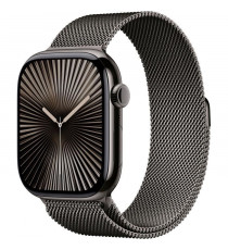 Apple Watch Series 10 GPS + Cellular - 46mm - Boîtier Slate Titanium - Bracelet Slate Milanese Loop - M/L