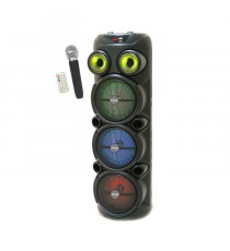 Enceinte karaoké lumineuse - INOVALLEY - KA129-XXL - Bluetooth V5.0 - 90 cm - 1000 W - Haut-parleurs 3 x 8'' - Micro sans fil…