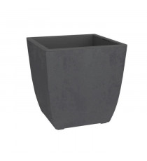 Bac a fleurs - DIVA BASALT - Gris anthracite - Carré - 42 L - 43,5 x 43,5 x H.44,2 cm - EDA - Bac intérieur amovible