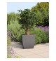 Bac a fleurs - DIVA BASALT - Gris anthracite - Carré - 42 L - 43,5 x 43,5 x H.44,2 cm - EDA - Bac intérieur amovible