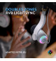 Microphone Logitech G Yeti GX gaming RVB dynamique avec LIGHTSYNC pour PC/Mac - Blanc