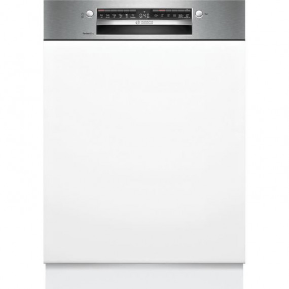 Lave-vaisselle semi-encastrable BOSCH SMI6ZCS10E SER6 - 14 couverts - Induction - L60cm - 40 dB - Classe B - Acier Brossé