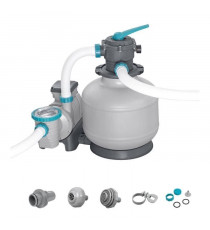Filtre a sable / pompe de filtration pour piscine jusqu'a 66 m3 - Bestway -11 355 L/h - Avec préfiltre
