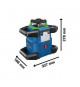 Laser rotatif Bosch Professional GRL 650 CHVG avec piles, cellule de réception, support de fixation, en L-Boxx - 0601061V01