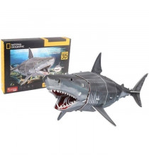 Puzzle 3D - Grand Requin Blanc - Jeu de construction - EXPLORA - 72 pieces - Des 8 ans