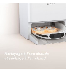 EZVIZ RS20 Pro - Robot Aspirateur avec Serpilliere - Brosse Latérale Surélevée - 7200 Pa - Nettoyage a l'eau Chaude 60°C