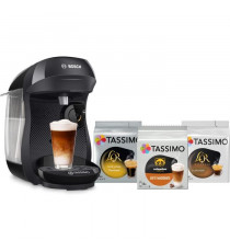 Bundle Tassimo - 1 machine a café Happy noir + 3 packs de T- Discs - BOSCH - TAS102EC3