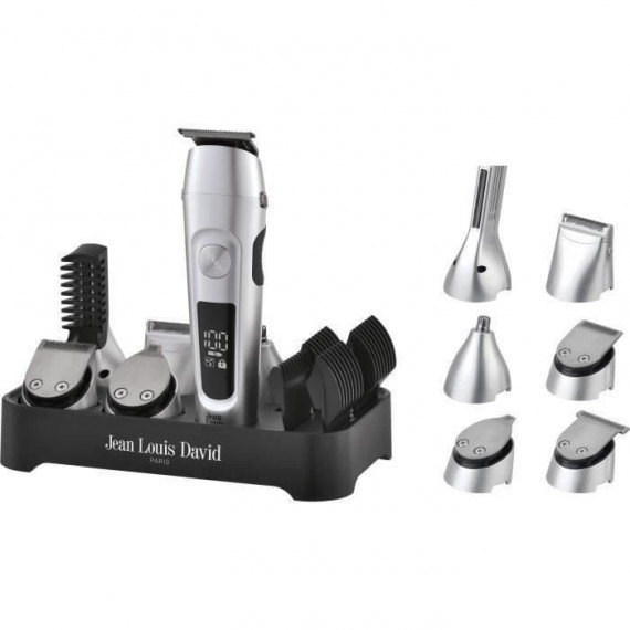 Tondeuse cheveux 6 en 1 - JEAN LOUIS DAVID - JLD ULTIMATE TRIMMER - 6 tetes interchangeables - Autonomie 120 min