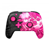 PDP - Manette sans fil Glow pour Nintendo Switch et Switch OLED - Grand Prix Peach - Noir et rose