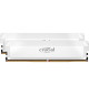 CRUCIAL Mémoire RAM DDR5 PRO - Overclocking Edition - Kit 64GB (2 x 32GO) - 6400 MT/s - CL40 - UDIMM - Blanc