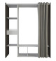Kit dressing extensible MONTANA - Décor chene Waterford - 1 Tiroir - L 115/150 x P 50,1 x H 187 cm - Fabrication France - DEM…