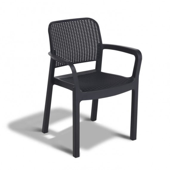 Allibert by KETER  Samanna  lot de 6 fauteuils de jardin  en résine  gris graphite