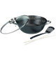 Wok multifonction 5 pieces - GSW - 860956 - Fonte d'acier - 32 cm - Tous feux dont induction