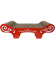 Griffoir carton ondulé 50x22x14 cm rouge
