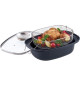 Cocotte arôme avec panier friture - GSW - 414593 - Acier carbone - 4 L / 32 cm - Tous feux dont induction