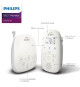 Ecoute-bébé - PHILIPS AVENT - Audio DECT - Blanc - Ecran LCD - Capteur de température - Veilleuse