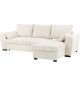 Canapé d'angle convertible réversible - 3 places - MAX - Tissu Lincoln Beige - Coffre - 240 x 143 x 85 cm - CONFORTEAM