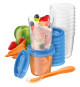 Set de pots de conservation - PHILIPS AVENT - Purées - 10x180ml + 10x240ml + 20 couvercles + Cuillere de sevrage + Recettes