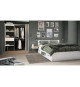 Demeyere Lit adulte MICHIGAN - 140 x 190 cm - Multiples rangements - Blanc