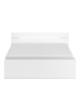Demeyere Lit adulte MICHIGAN - 140 x 190 cm - Multiples rangements - Blanc