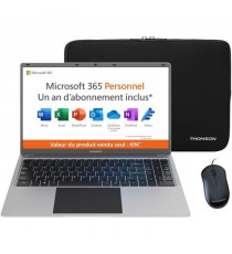 PC Portable Notebook - THOMSON NEO15 - 15,6 HD - N4020 - RAM 4Go - 128Go SSD - Windows 11S - Blanc + Office 1 an + Housse + S…