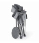 BRIGHT STARS Transat bébé pliable Gris Pop 'N Chill, pare soleil SPF +50 et sac de transport inclus