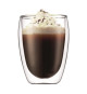 BODUM CHAMBORD Set cafetiere a piston - 8 tasses -  1L - Gris - Avec 2 verres double paroi Pavina 0,35l