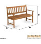 Banc de jardin 2 places - Fieldmann - FDZN 4013-T