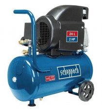 Compresseur d'air horizontal Scheppach HC26 - 24L - 1500 W - 8 bars (Livré avec 280 ml d'huile)