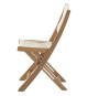 Set bistrot pliable en bois d'acacia FSC avec tressage en corde beige - 2 personnes - MAKENA