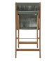 Set bistrot pliable en bois d'acacia FSC avec tressage en corde vert olive - 2 personnes - MAKENA