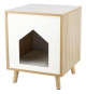 Abri - TRIXIE - Isa - Aspect bois - 40 x 50 x 40 cm - Brun clair / Blanc