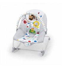 BABY EINSTEIN -DEAN- Transat bébé balancelle évolutif 3-en-1, Melodies et vibrations, 3 Positions, arche jouets amovible, 0-3…