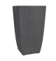 Bac a fleurs - DIVA BASALT - Gris anthracite - Carré haut -  42 L - 43,5 x 43,5 x H.78.2 cm - EDA - Bac intérieur amovible
