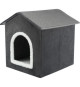 Abri - TRIXIE - Livia - 38 x 41 x 44  cm - Gris foncé / Blanc