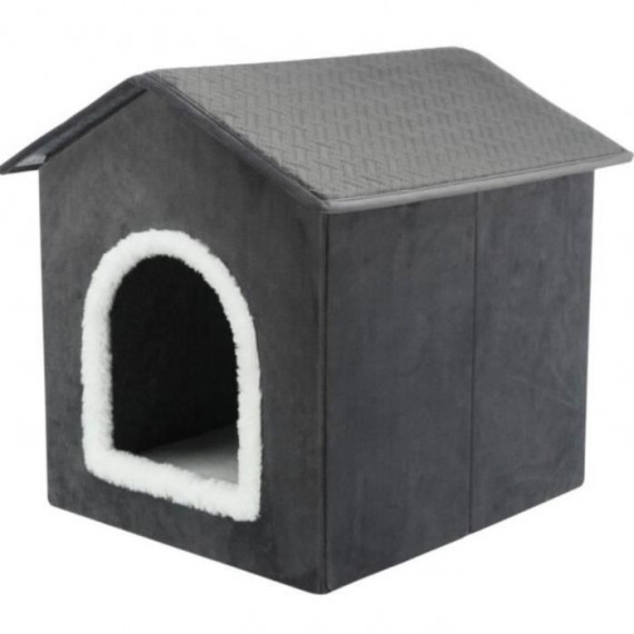 Abri - TRIXIE - Livia - 38 x 41 x 44  cm - Gris foncé / Blanc