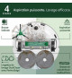 Aspirateur robot laveur - IROBOT - Roomba Plus 505 Combo - 1h45 - 7000 Pa - 295 ml - Blanc