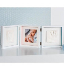 Baby Art My Baby Style - Cadre Photo Double Empreinte Bébé : Personnalisez avec Kit Empreintes Mains et Pieds Bébé, Cadeau Na…