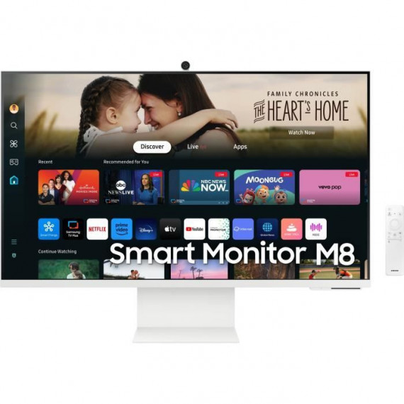 Moniteur PC - Samsung - LS32DM801UUXEN - 32 - Flat - UHD 4K 3840x2160 - 60Hz - VA - 4ms - Flat - HDR10 - 400cd/m2 - Smart - 3…