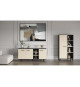 Ensemble salon - Enfilade, buffet haut, table basse - KENT- Chene de fil / Sidewalk - DEMEYERE
