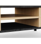 Table basse - KENT - Rectangulaire - Chene de file / Sidewalk - 2 tiroirs - 1 rayon - Pieds - 106,6 x 50,1 x 35,2 cm