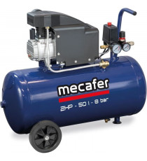Compresseur - MECAFER - 425794 - Bleu - 50 L - 2 HP - 8 Bar