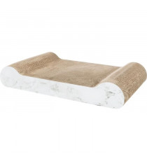 TRIXIE Griffoir carton aspect marbre - XXL - 64 x 11 x 37 cm - Gris clair - Pour chat