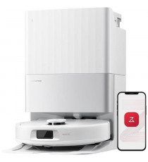 ROBOROCK QREVO 5AE - Aspirateur Robot Laveur avec Station - Puissance 12000 Pa - Serpillieres FlexiArm - Double Anti-emmelement