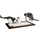 Tapis griffoir avec jouet - TRIXIE - Tapis en sisal / Peluche - 70 x 45 cm - Naturel / Brun