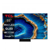 TCL 55C809 - TV QLED MiniLED 55 (139 cm) - 4K UHD 3840x2160 - 144Hz - HDR10 - TV connecté Android - 4xHDMI 2.1 - WiFi