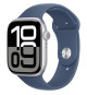 Apple Watch Series 10 GPS + Cellular - 46mm - Boîtier Silver Aluminium - Bracelet Denim Sport Band - M/L