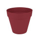 Pot de fleur - Elho - Loft Urban Rond - Roues 40 - Rouge - L 39 x B 38.5 x H 35 cm - Extérieur - 100% recyclé